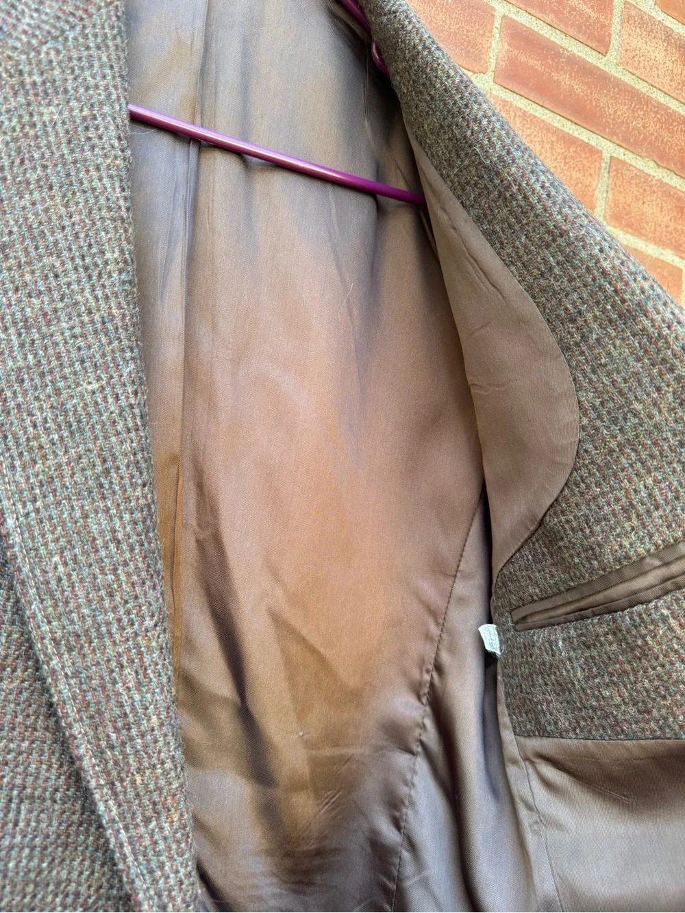 Vintage Imperial by Haggar 100% Pure Wool Tweed Blazer Sport Coat Brown
